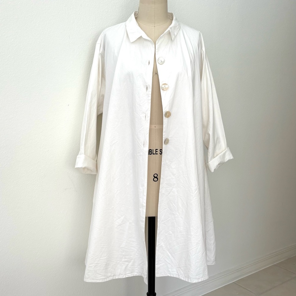 MegbyDesign Matisse Jacket NWT White Swing Silhouette Minimalist Oversized S
